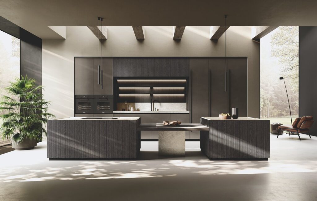 Binova Bluna kitchen – Legno Rigato, view 1
