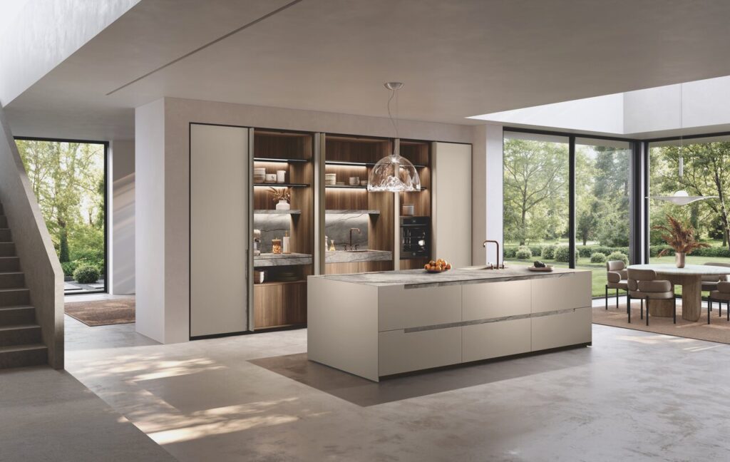 Binova Bluna Maniglia Stone kitchen, view 1