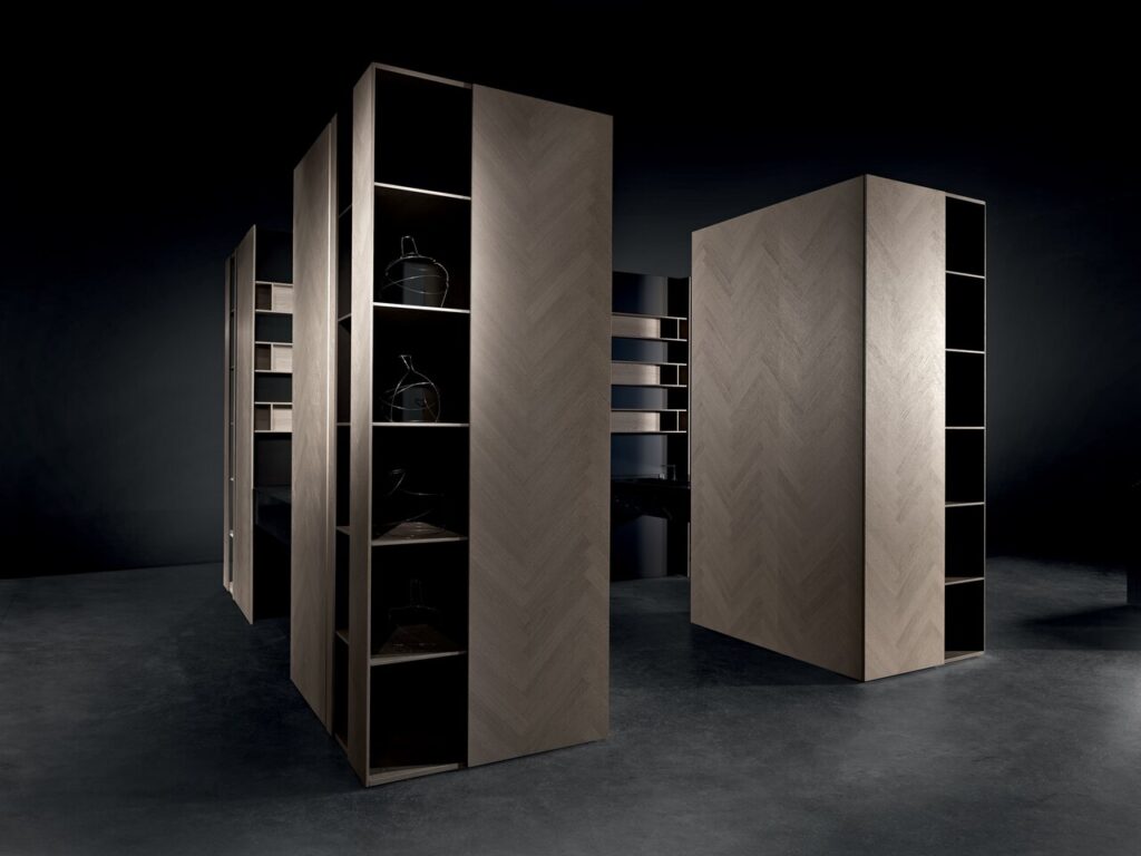 Binova Mantis kitchen – Rovere Saturno, finishes and materials