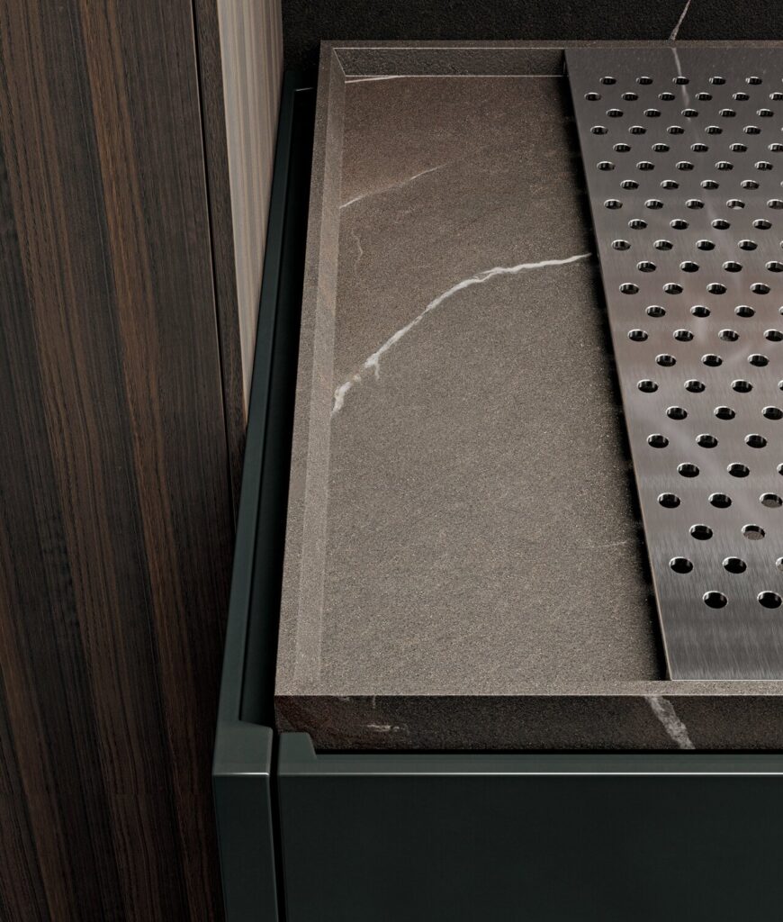Binova Scava kitchen, finishes and materials