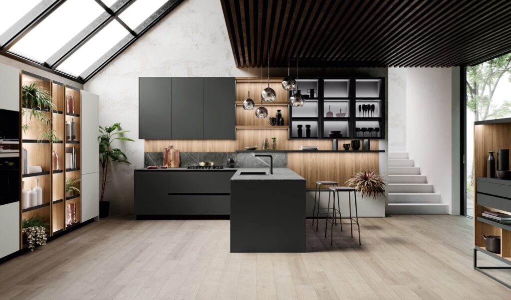 Miton Cucine modern kitchen – Ménta Grigio Medio, view 1